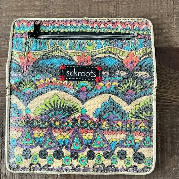 Sacroots Artist Circle large zip around wallet, multicolor, bohemian pattern - Picture 4 of 6